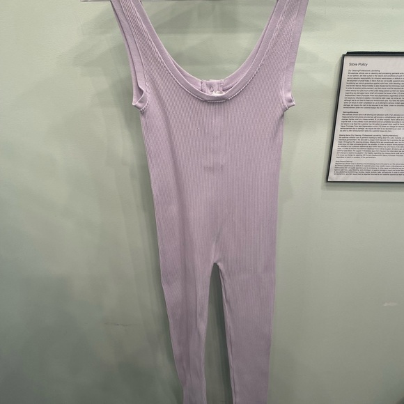 Lavender Ribbed Jumpsuit - Picture 5 of 8